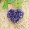 Natural amethyst cluster heart 5cm 45g purple druzy healing crysta