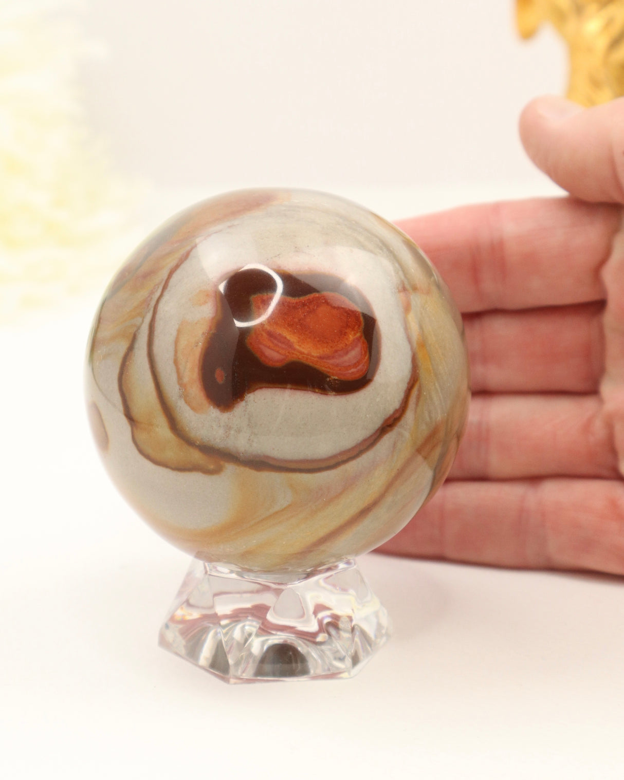 Polychrome Jasper Sphere |497g | 6cm | Grounding & Joy