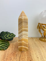 Orange Calcite Tower | 18cm | 629g | Joy & Vitality