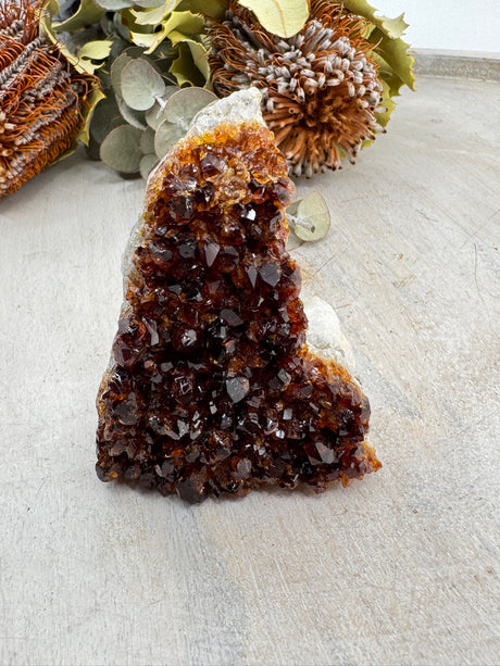 Citrine Cluster #7 for success, joy & manifestation. Refer to photos for size. A radiant golden crystal. Inspired By 3 Crystals Australia.