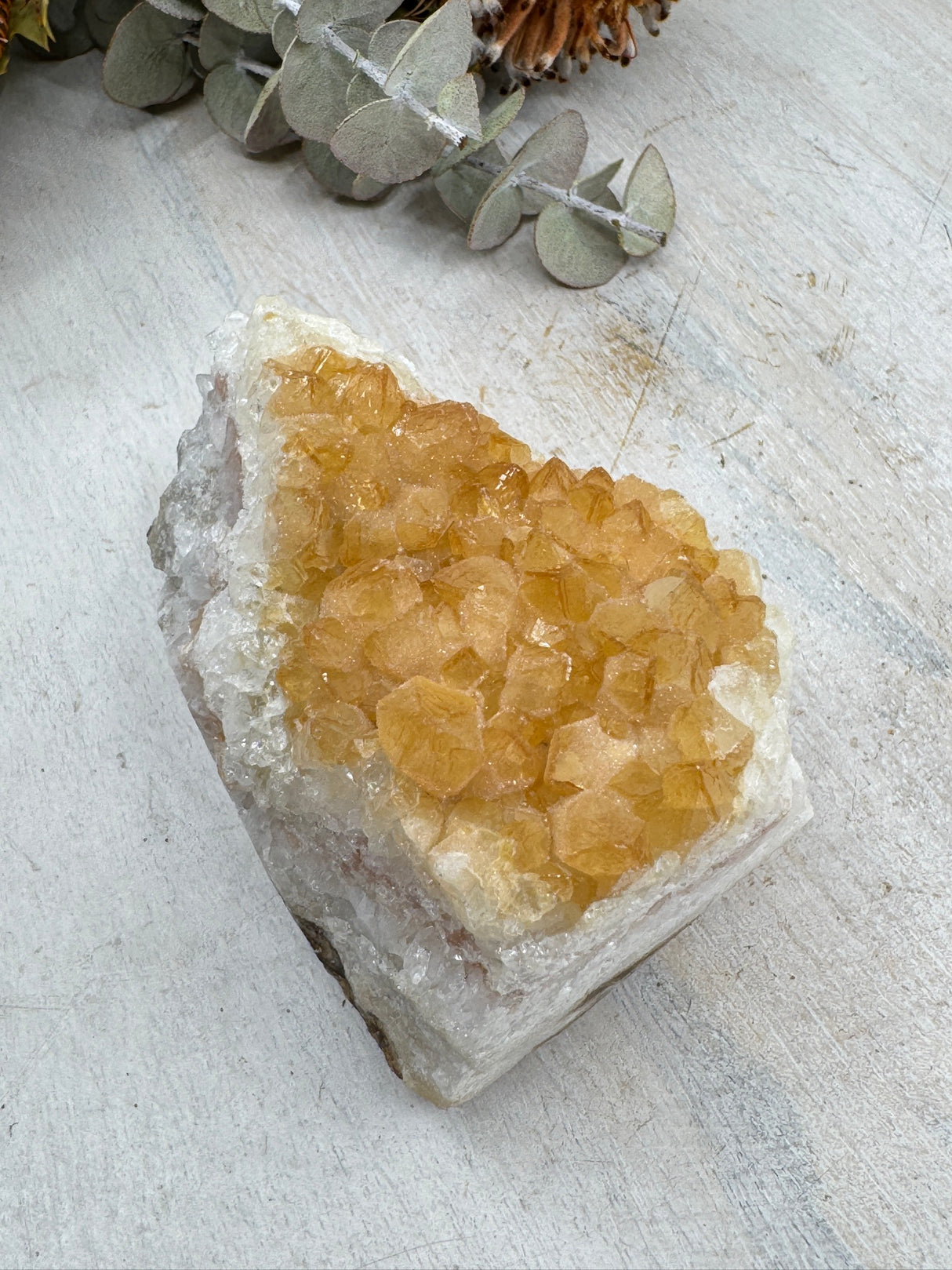 Citrine cluster #10 – golden crystal for confidence, creativity and success – Inspired By 3 Crystals Australia.