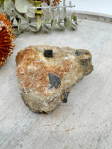 Magnetite Crystals on Kaolinite Matrix – 166g | Radium Hill, South Australia