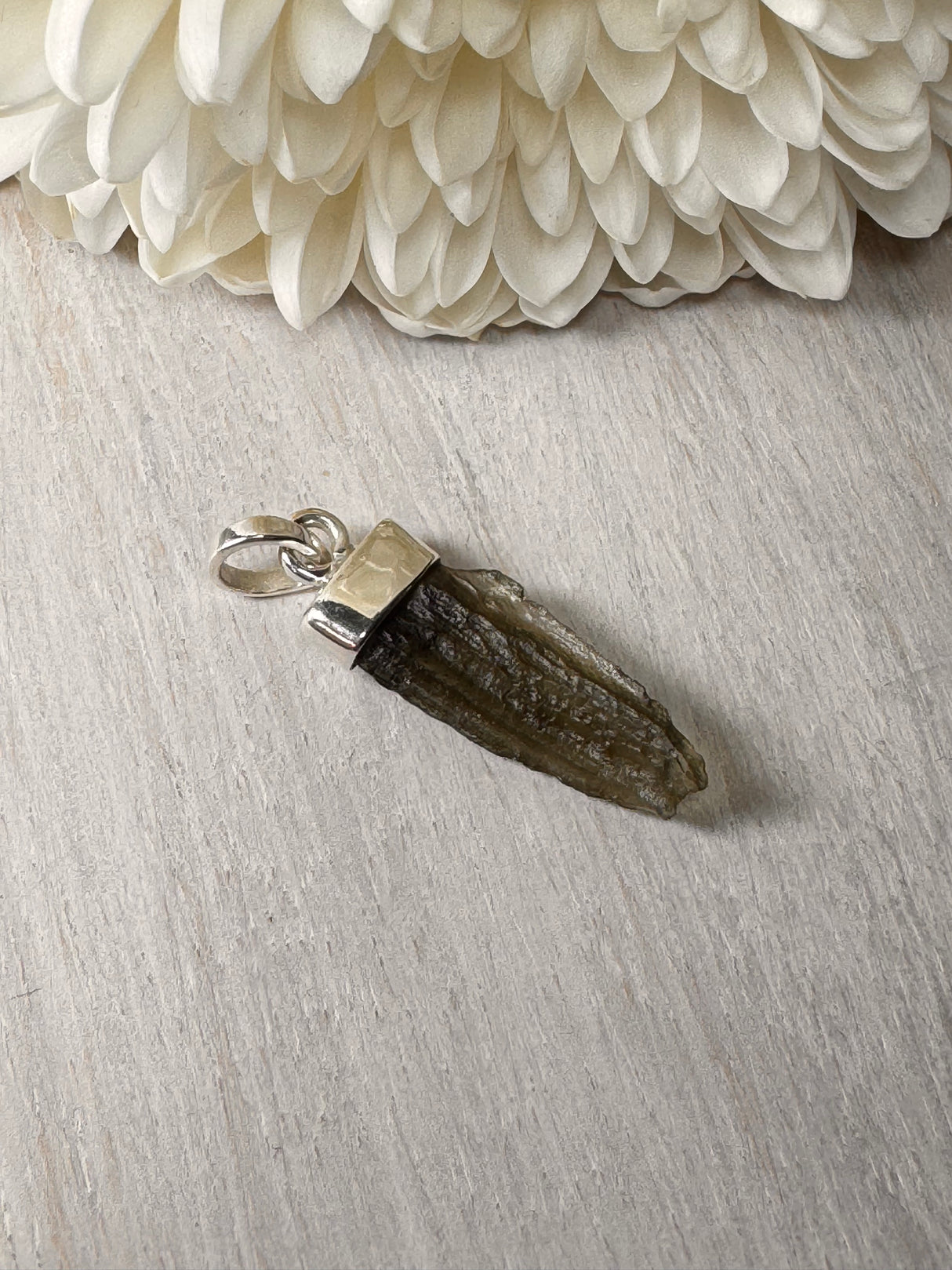 Moldavite Silver Pendant #3 1.66g- Transformation & Protection