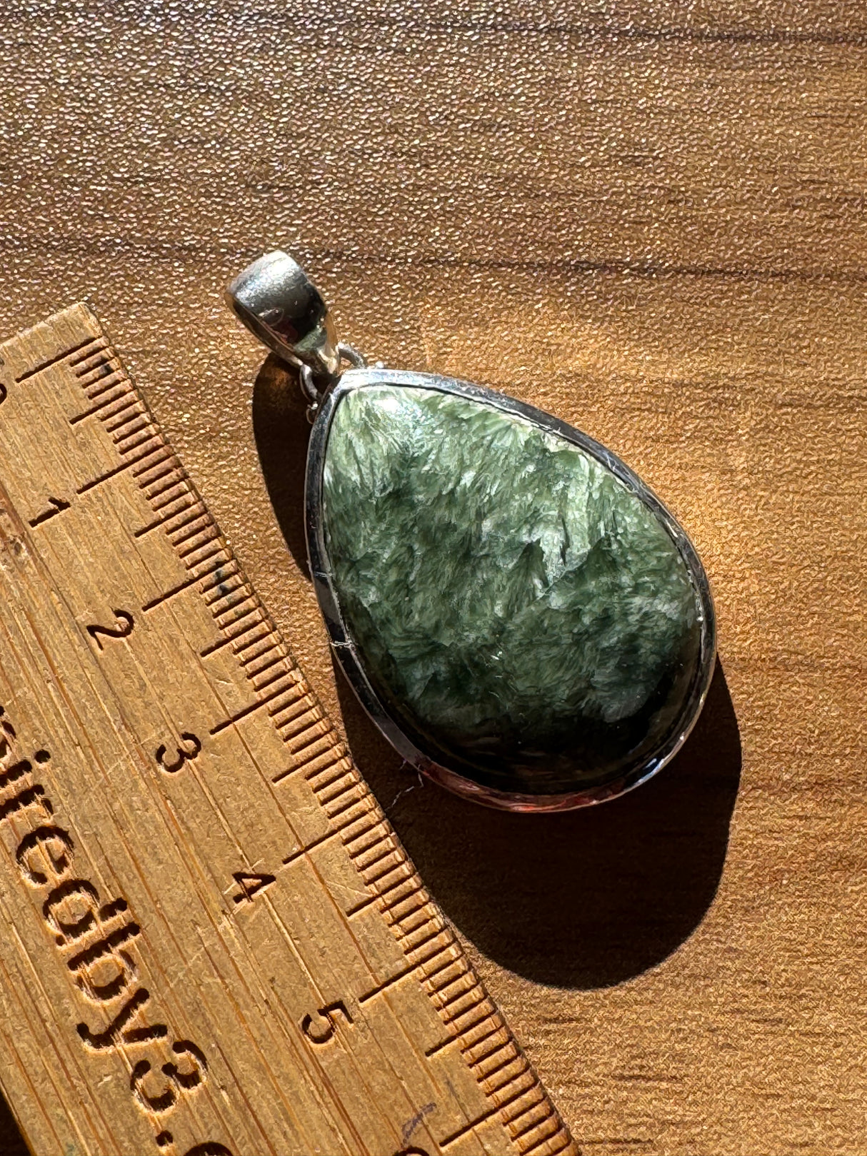 Seraphinite Silver Pendant - Highest order of angelic connection.