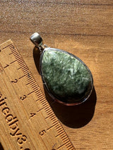 Seraphinite Silver Pendant - Highest order of angelic connection.