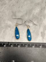 Blue Apatite Silver Drop Earrings - "I work relentlessly each day to achieve my goals."