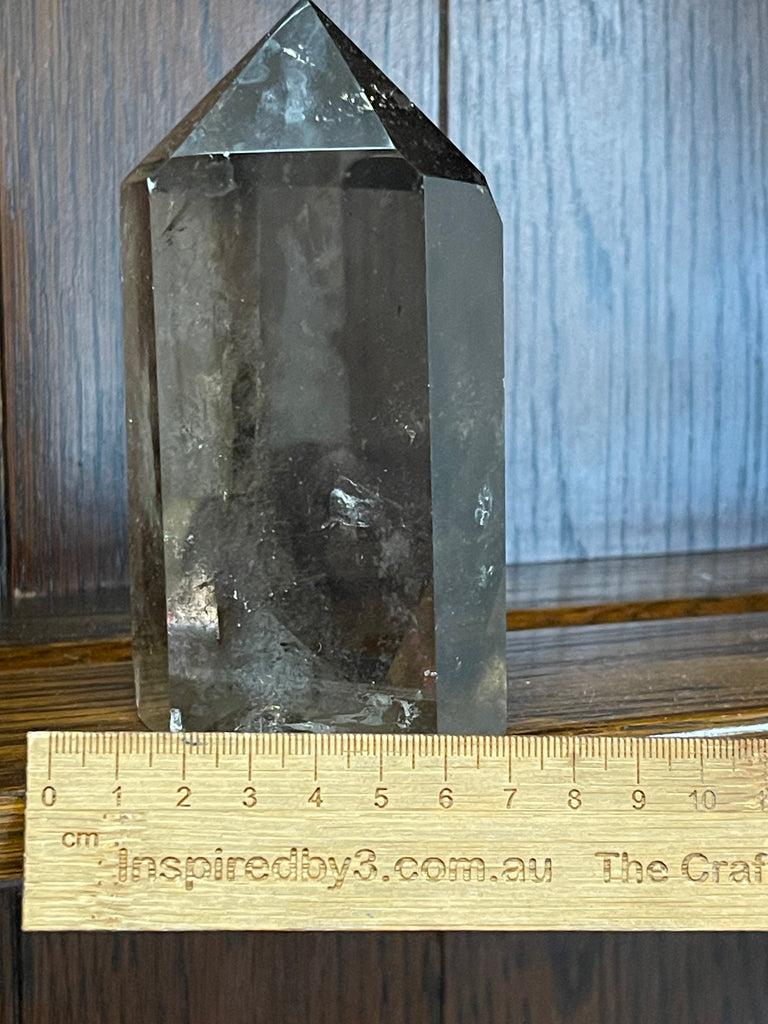 Smoky Quartz Tower #5 804g - “My spirit is deeply grounded in the present moment”.
