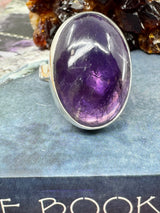 Amethyst Silver Ring Size 9 - "I am passionate and enthusiastic in all areas of my life."