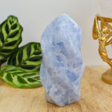 Blue Calcite Flame – 606g Calm Communication Crystal