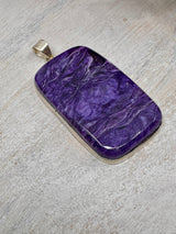Extra Large Charoite Pendant | Rare Crystal of Transformation & Healing