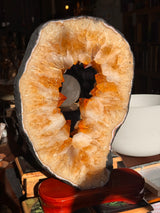 13kg Citrine Portal Ring Slice – Gateway to Abundance and Solar Power 🌞 One-of-a-kind Statement Piece