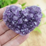 Amethyst Cluster Heart Crystal 6cm 62g – Natural Druzy Healing Stone
