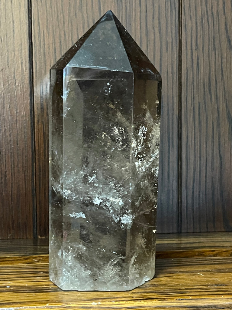 Smoky Quartz Tower #3 603g - “My spirit is deeply grounded in the present moment”.