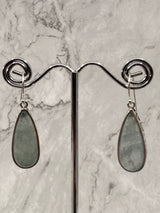 Aquamarine Silver Drop Earrings  - “I clearly and calmly express my most authentic truth”.