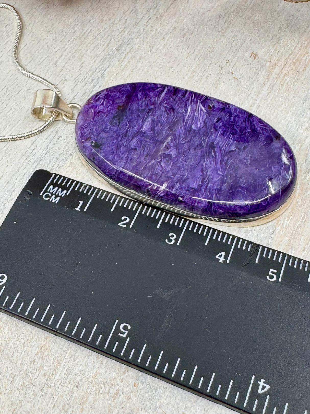 Extra Large Charoite Pendant | Rare Crystal of Transformation & Healing
