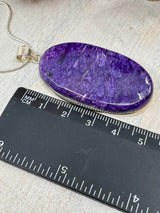 Extra Large Charoite Pendant | Rare Crystal of Transformation & Healing