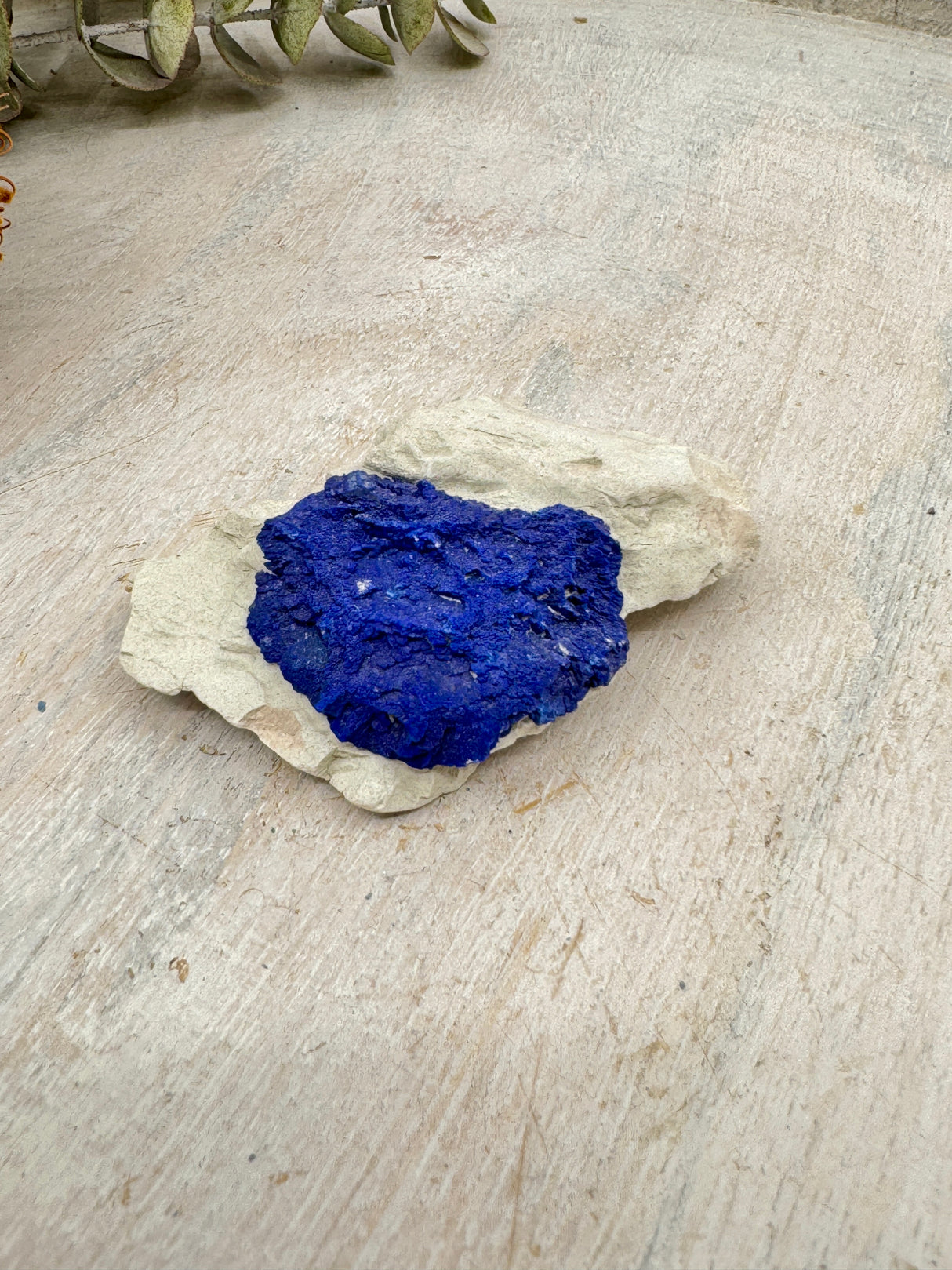 Azurite Sun specimen 50g 7x5x2cm – deep blue crystal on Kaolinite matrix from Malbunka Copper Mine NT – rare Australian mineral for clarity and intuition – Inspired By 3 Crystals Australia.