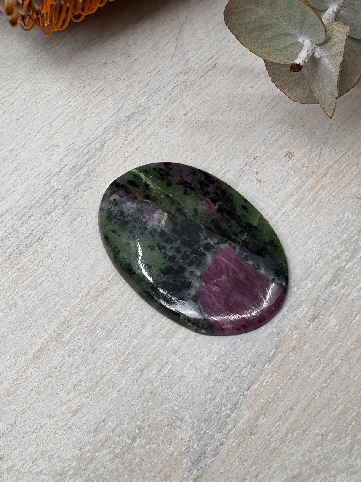 Ruby Zoisite Cabochon| Jewellery & Healing Stone of Vitality