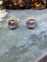 Amethyst Silver Stud Earrings- “I trust my intuition and allow it to guide me each day”