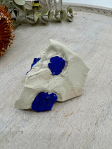 Azurite Sun #5 – 76g – Two Suns on Kaolinite | Rare Australian Mineral for Intuition & Insight