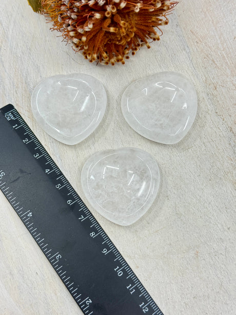 Clear Quartz Heart Worry Stone – Stone of Clarity, Healing & Amplified Energy