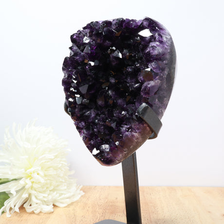 Uruguayan Amethyst Druzy on Stand | 16cm | 2.16kg | Deep Protection & Calm