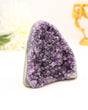Amethyst druzy cluster 738g purple crystal with polished edge