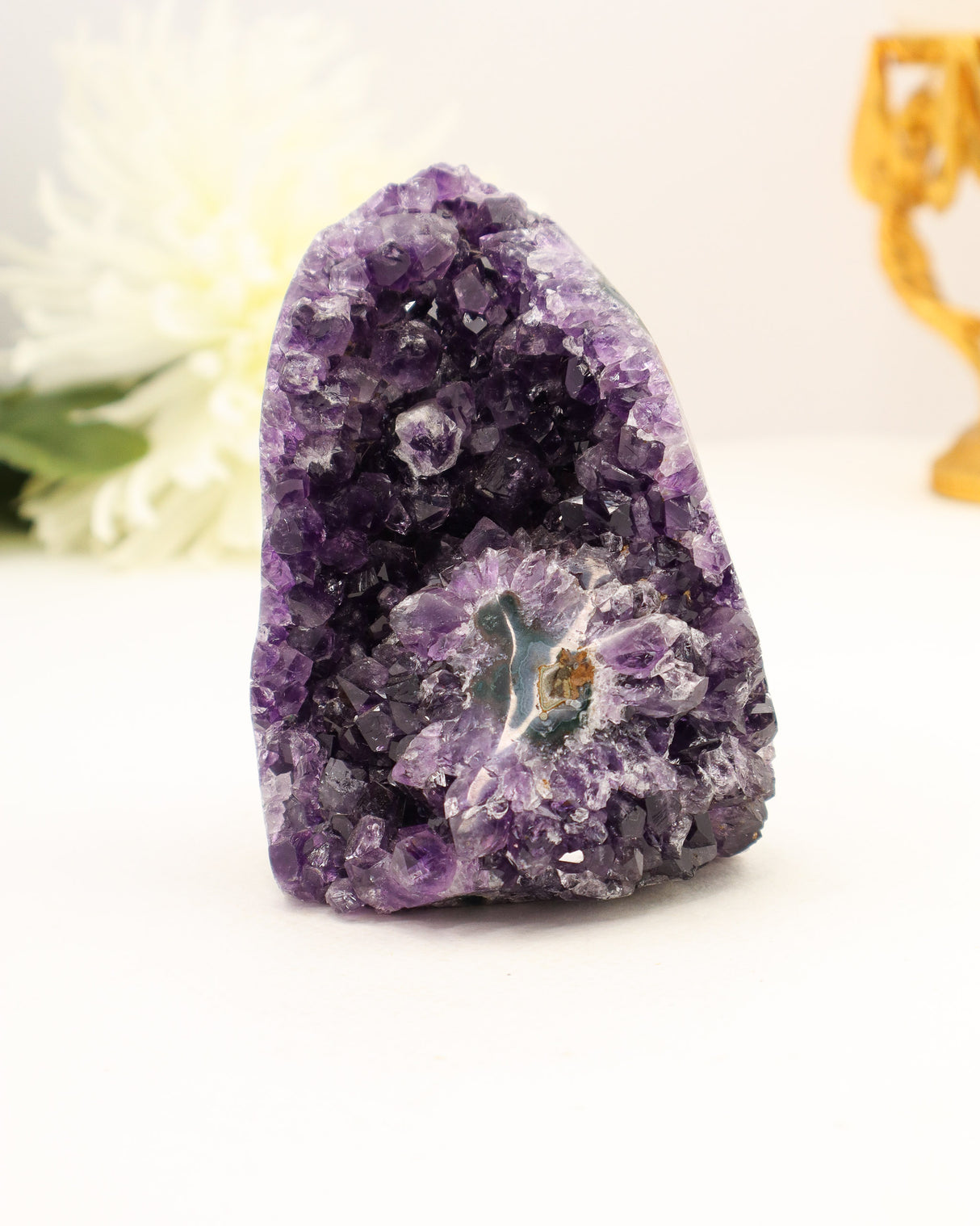 Amethyst Druzy with Stalactite Feature | 13cm | 603g | Protection & Spiritual Insight