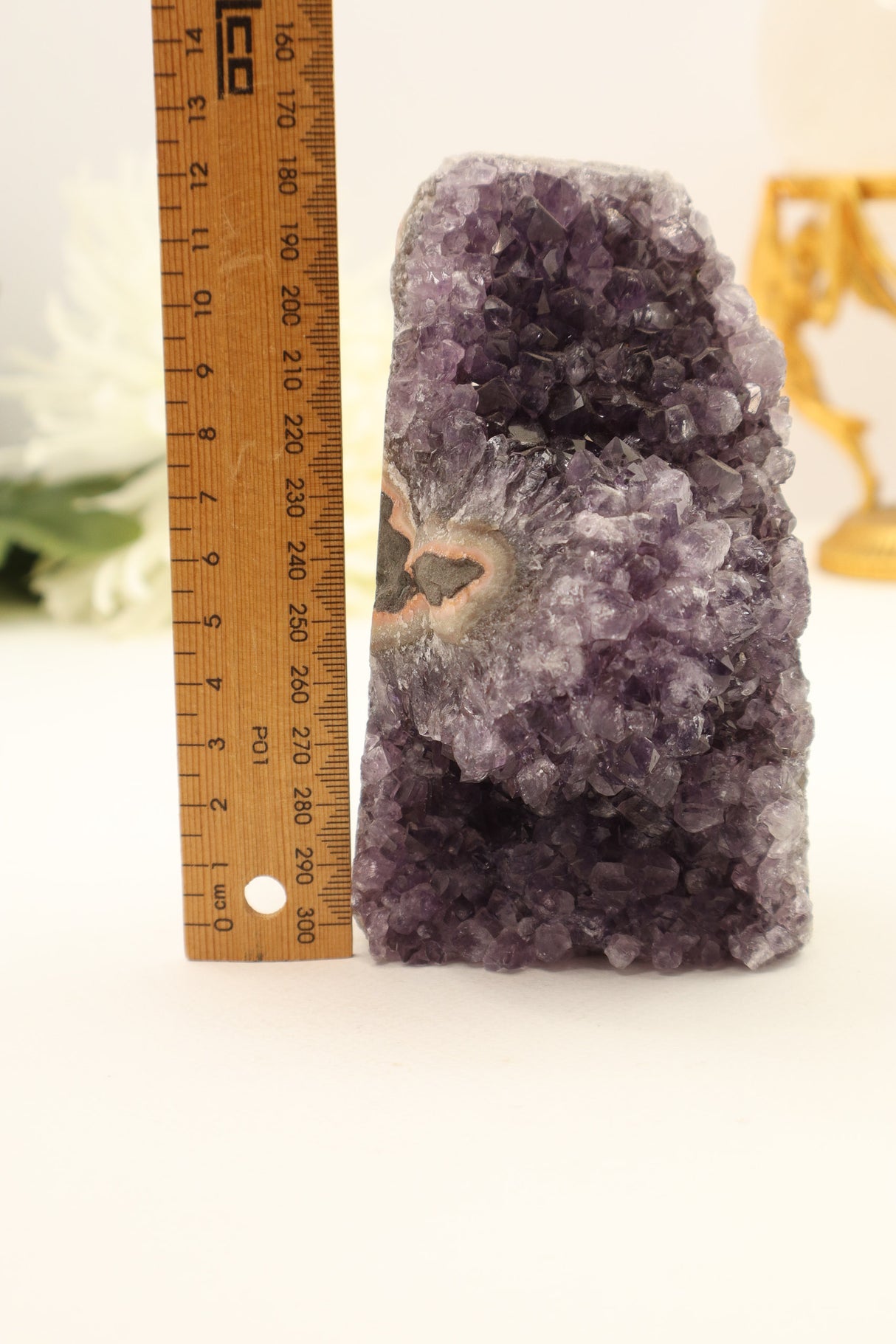 Amethyst Druzy with Calcite Banding | 14cm | 1.01kg | Protection & Inner Calm