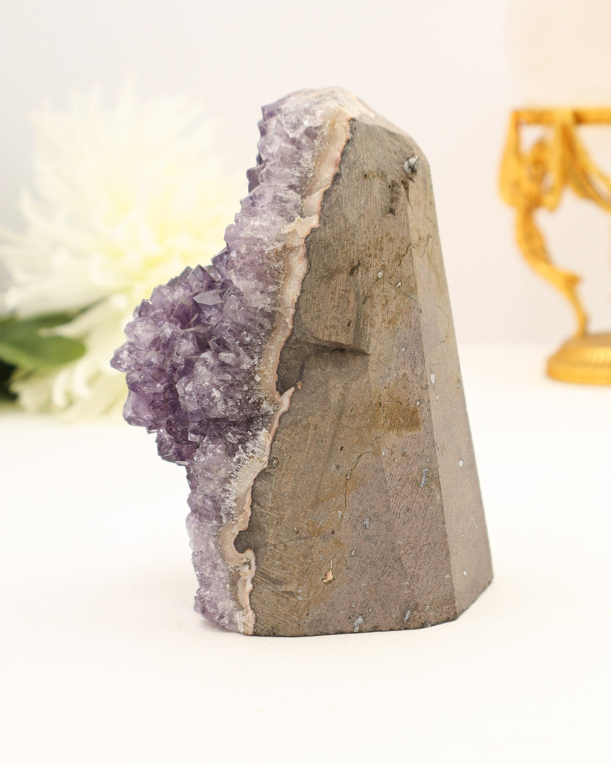 Amethyst Druzy with Calcite Banding | 14cm | 1.01kg | Protection & Inner Calm