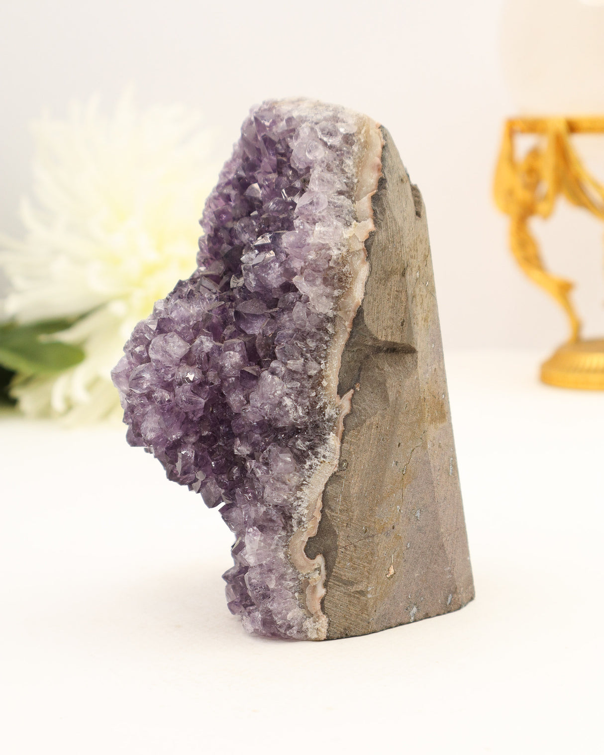 Amethyst Druzy with Calcite Banding | 14cm | 1.01kg | Protection & Inner Calm