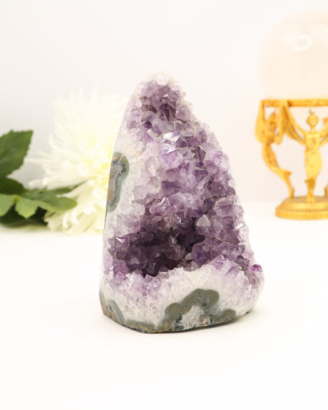 Amethyst cluster 1231g purple crystal with natural cave formation