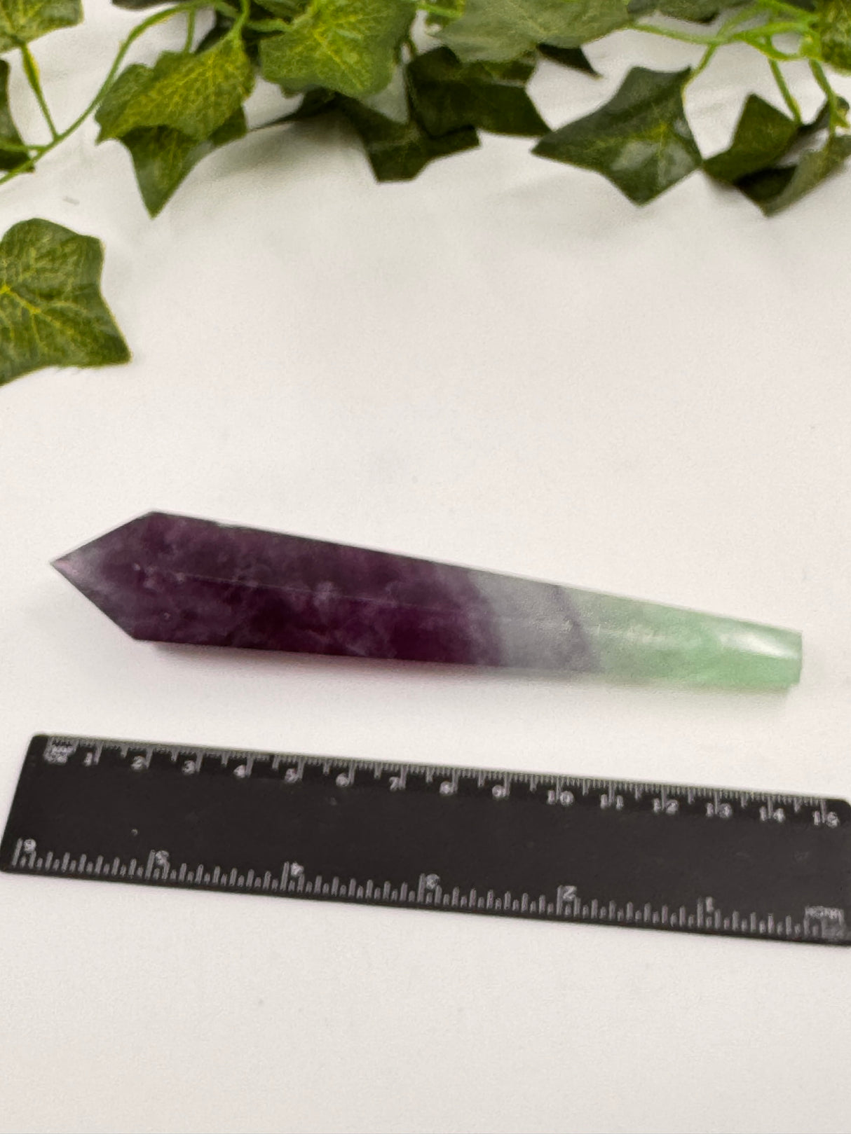 Rainbow Fluorite Wand 155g with Gold Stand – Beacon of Alignment, Insight and Divine Order