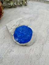 Azurite Sun specimen 78g 7x5x2.5cm – cobalt-blue crystal on Kaolinite matrix from Malbunka Copper Mine NT – rare Australian mineral for intuition and higher wisdom – Inspired By 3 Crystals Australia.