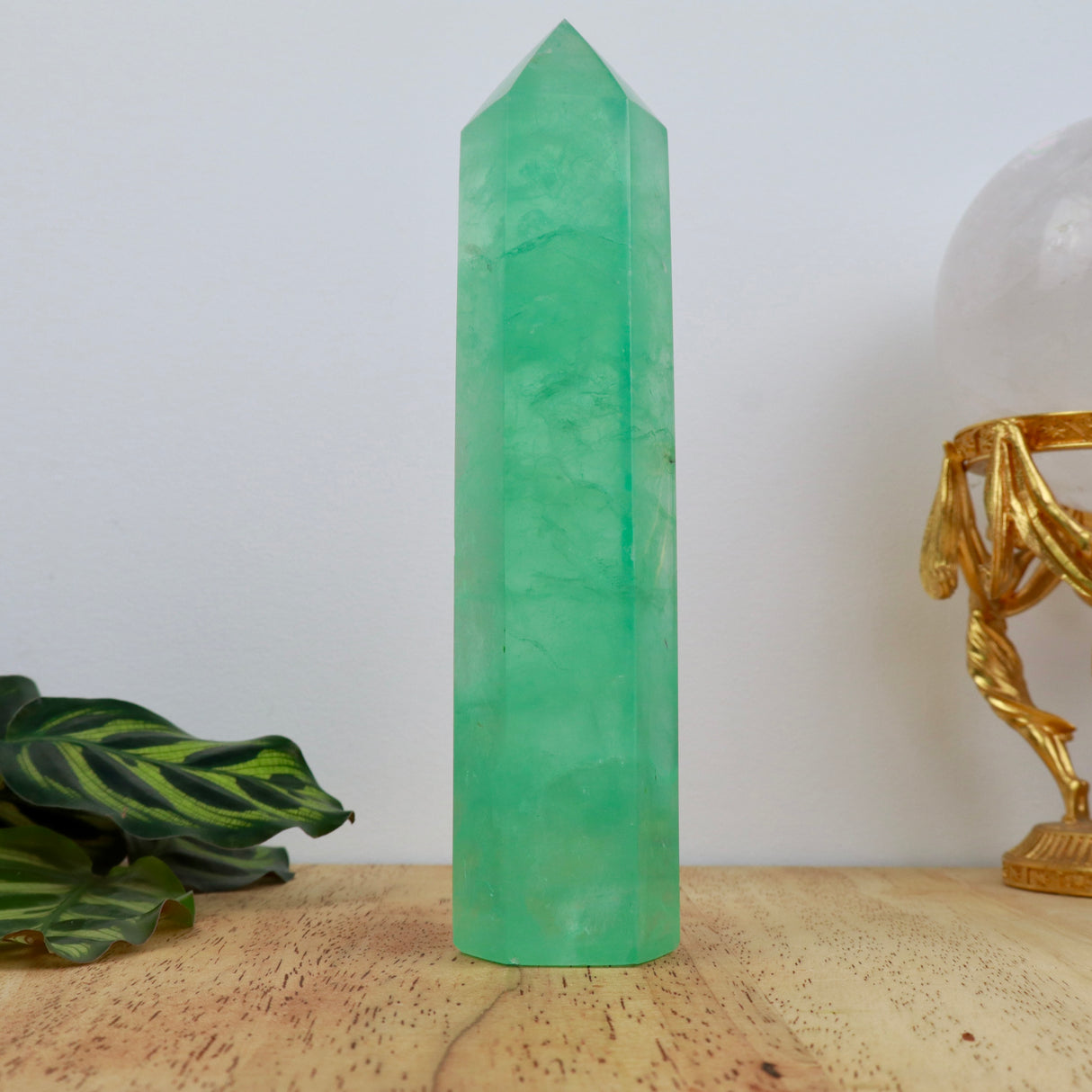 Green Fluorite Tower | 17cm | 565g | Clarity & Focus