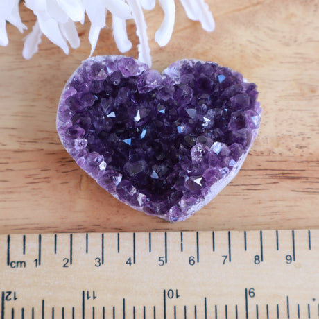 Amethyst Cluster Heart Crystal 6.5cm 90g – Natural Healing Stone