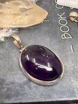 Amethyst Silver Large Pendant - “I trust my intuition and allow it to guide me each day”