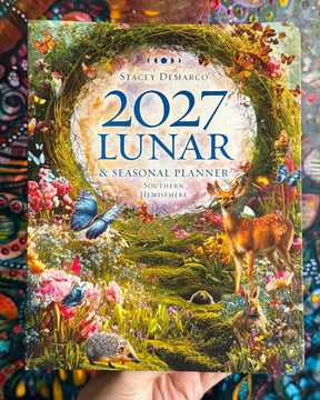 2027 Lunar and Seasonal Planner Southern Hemisphere by Stacey Demarco featuring moon phases seasonal festivals spells rituals and lunar guidance