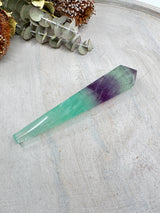 Rainbow Fluorite Wand #4 – 180g – Stone of Clarity, Focus & Spiritual Alignment
