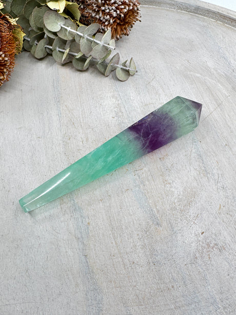 Rainbow Fluorite Wand #4 – 180g – Stone of Clarity, Focus & Spiritual Alignment