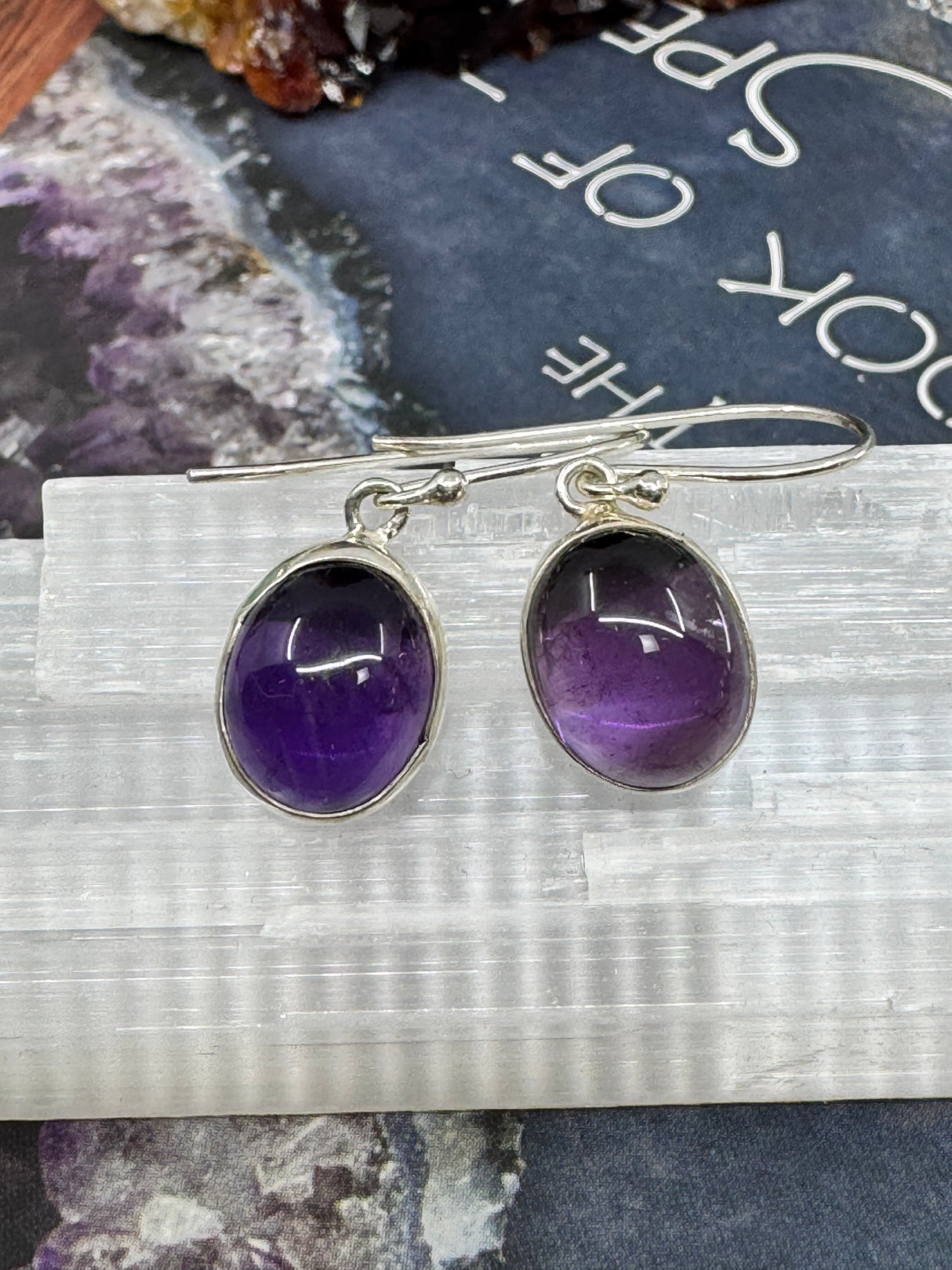 Amethyst Silver Earrings- “I trust my intuition and allow it to guide me each day”’