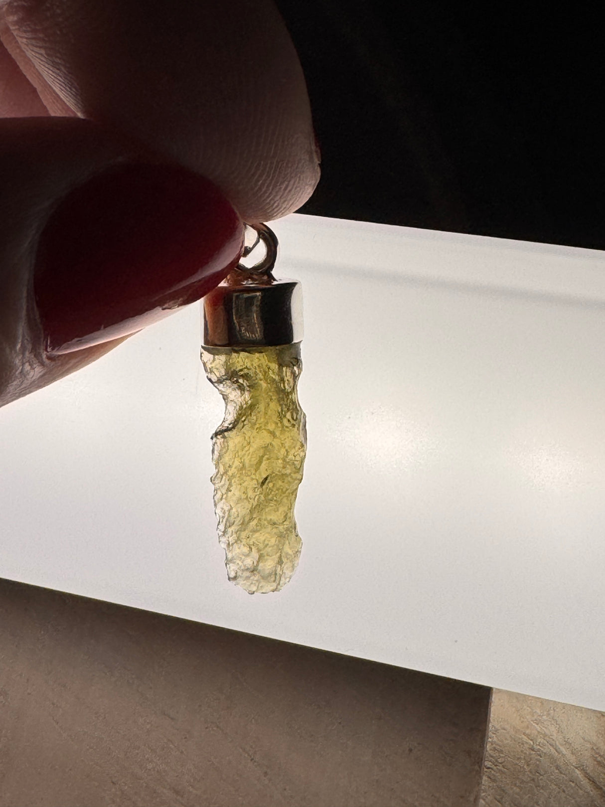 Moldavite Silver Pendant #4 1.48g- Transformation & Protection
