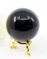 Black Obsidian Sphere 391g - Midnight Guardian 7cm