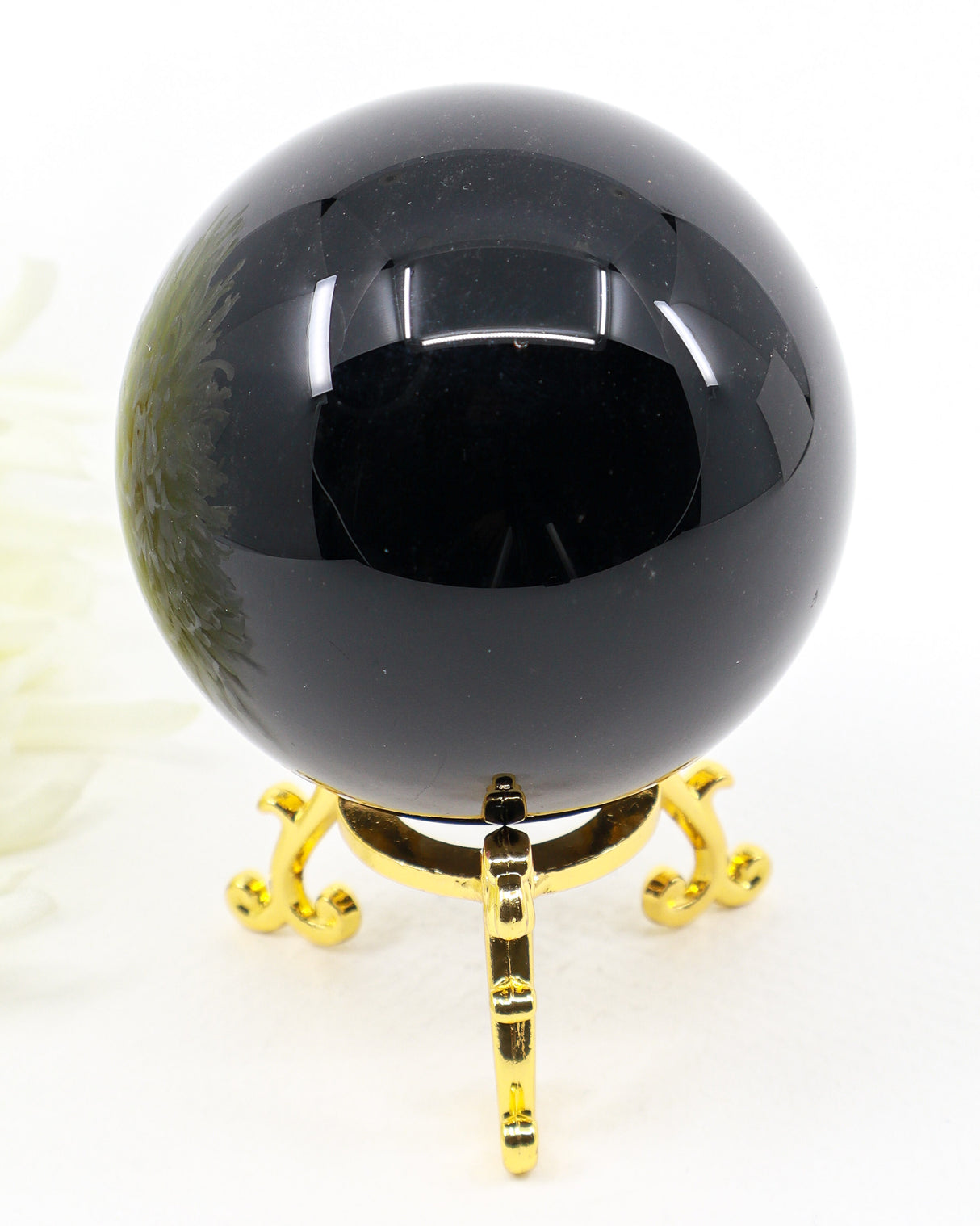 Black Obsidian Sphere 342g | Guardian's Mirror | 6.5cm
