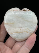Caribbean Calcite Heart 96g - "I am calm and at peace with myself and others."