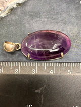 Amethyst Silver Pendant - “I trust my intuition and allow it to guide me each day”
