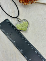 Peridot Heart Bottle Pendant – Stone of Renewal, Abundance & Joy