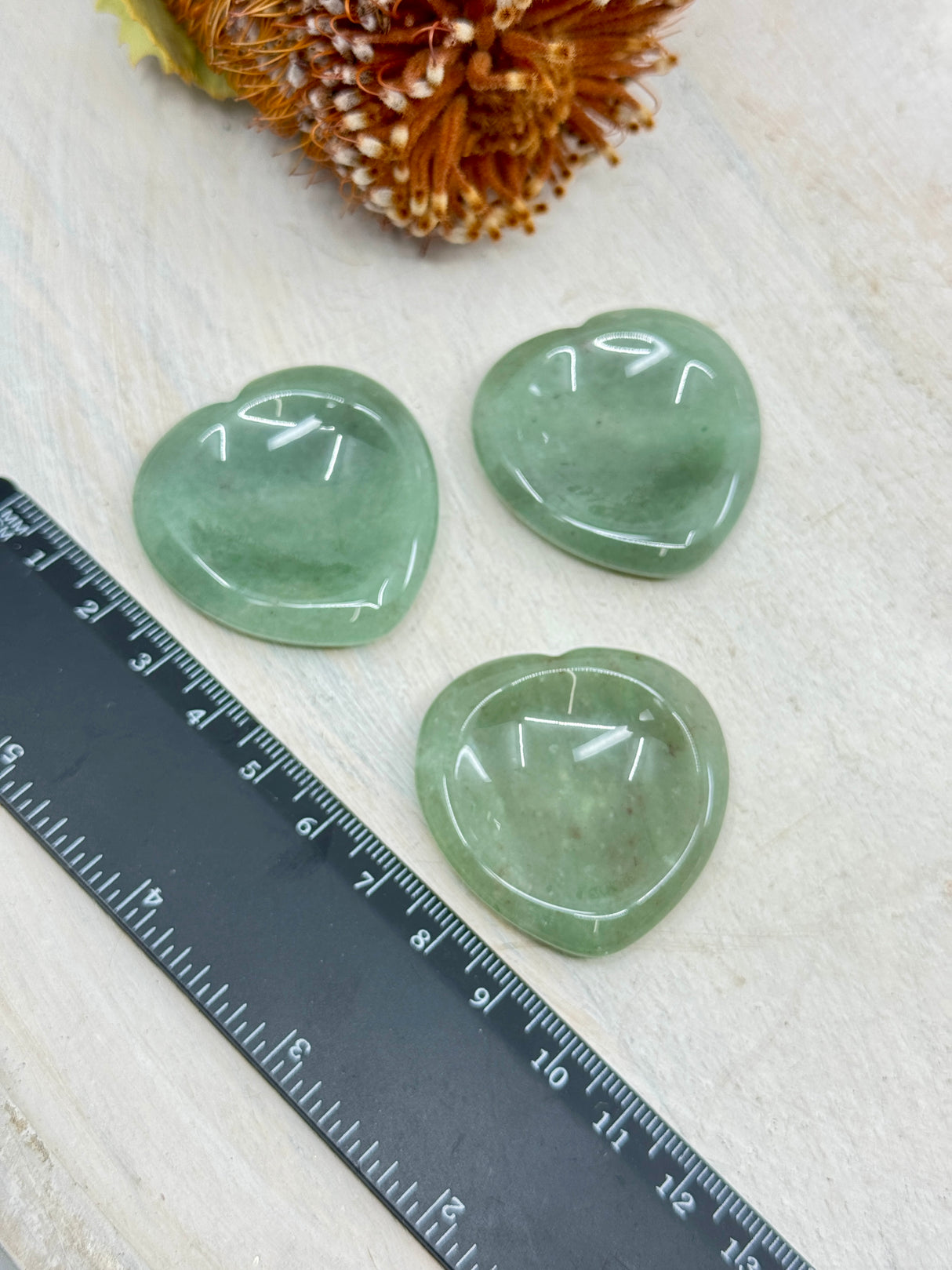 Green Aventurine Heart Worry Stone – Stone of Luck, Growth & Emotional Renewal