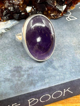 Amethyst Silver Ring Size 9 - "I am passionate and enthusiastic in all areas of my life."