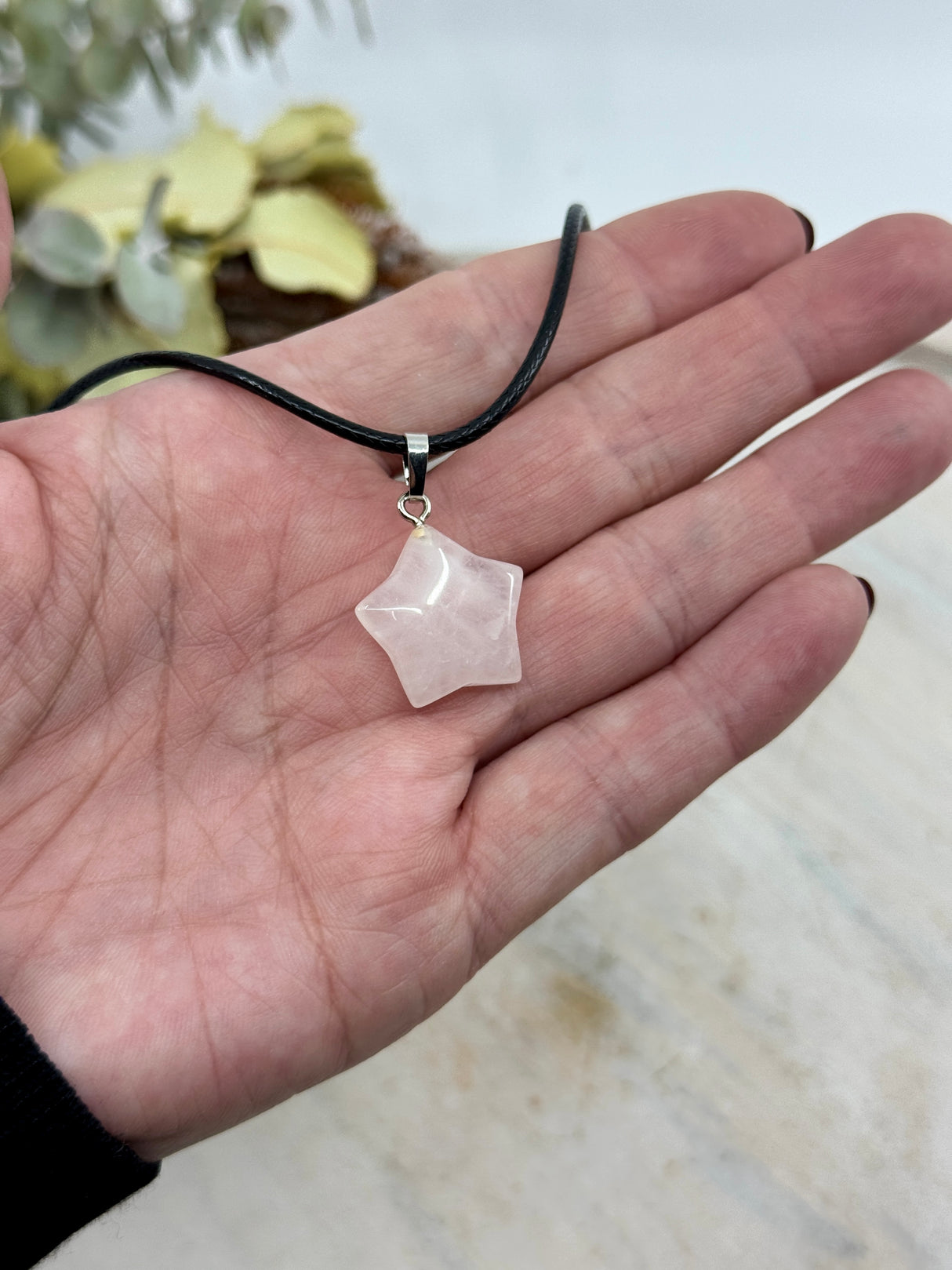 Rose Quartz Star Pendant - Stone of Love, Harmony & Emotional Healing